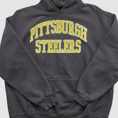 Pittsburgh Steelers NFL 2000s Hooded Pullover Sweatshirt - Black Vintage sale