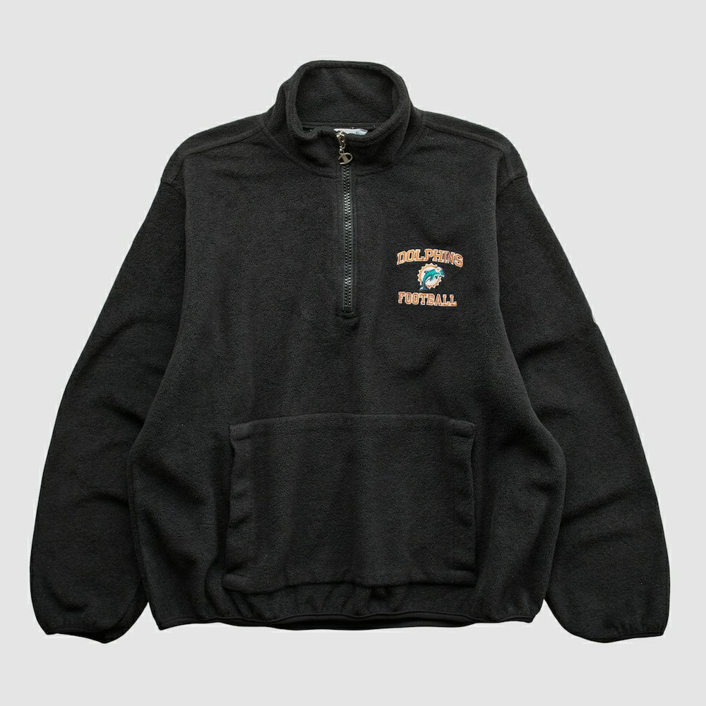 Miami Dolphins Champion 2000s 1/4 Zip Sweatshirt - Black Vintage cheap