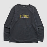 Pittsburgh Steelers Reebok 2000s Long Sleeve T-shirt - Black Vintage discount