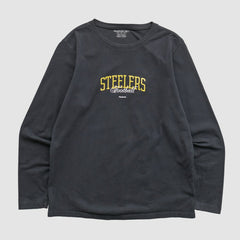 Pittsburgh Steelers Reebok 2000s Long Sleeve T-shirt - Black Vintage discount