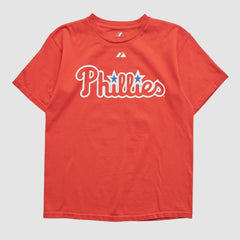 Philadelphia Phillies Majestic 2000s T-shirt - Red Vintage
