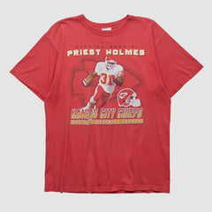 Priest Holmes NFL 2000s T-shirt - Red Vintage sale