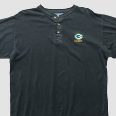 Green Bay Packers Logo 7 90s Long Sleeve T-shirt - Black Vintage for sale