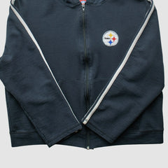 Pittsburgh Steelers NFL 2000s Hooded Full Zip Sweatshirt - Black Vintage on sale