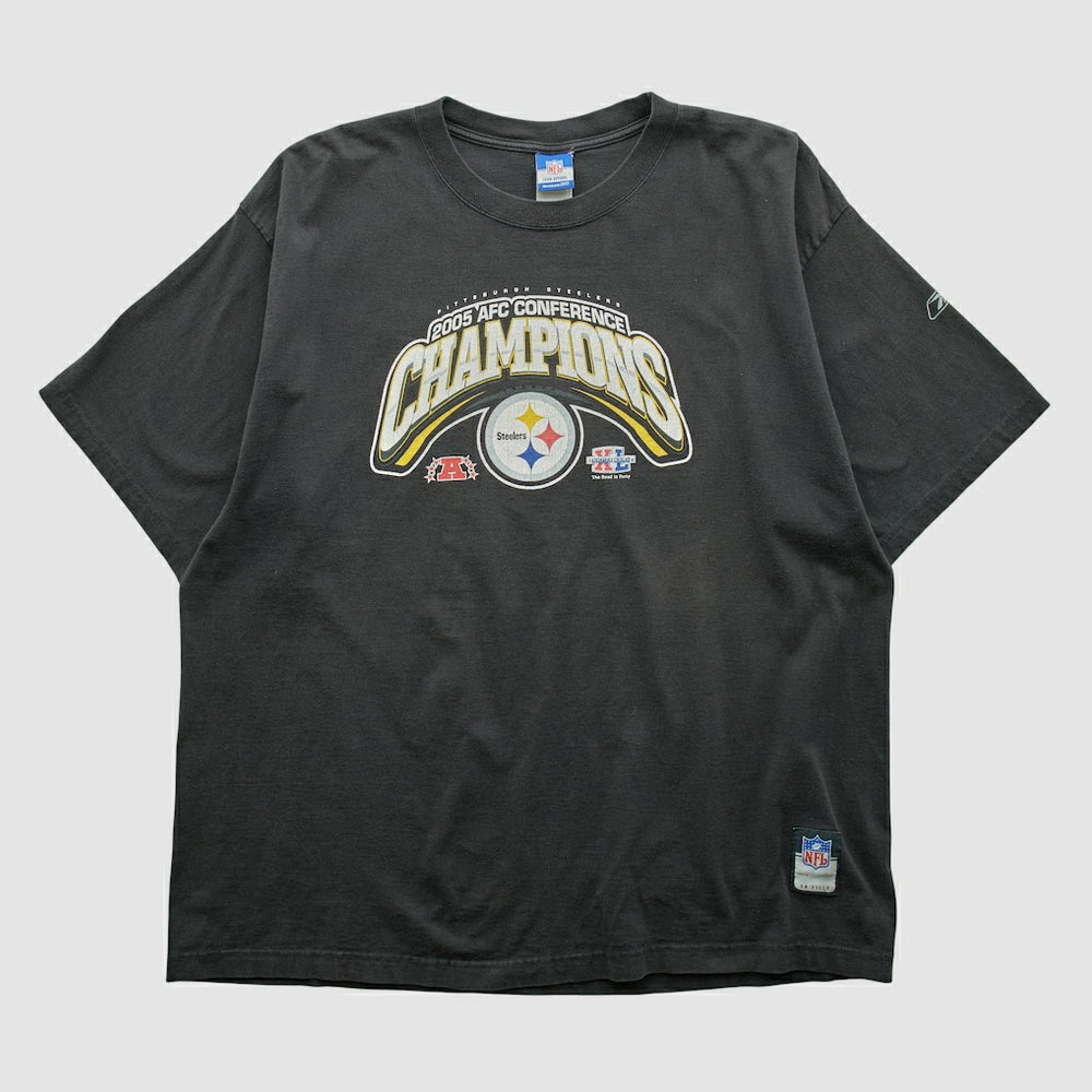 Pittsburgh Steelers Reebok 2005 T-shirt - Black Vintage for sale