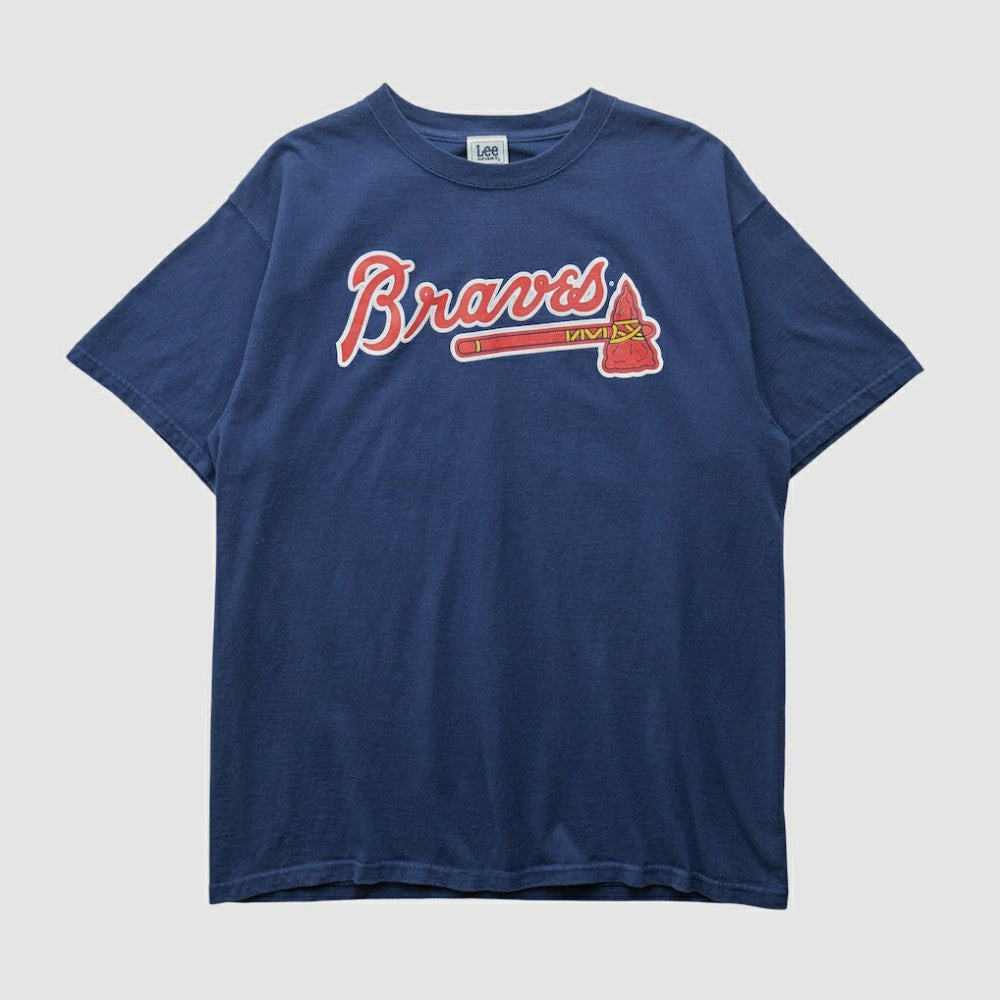 Atlanta Braves Lee Sport 2000s T-shirt - Navy Vintage