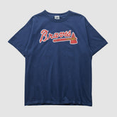 Atlanta Braves Lee Sport 2000s T-shirt - Navy Vintage