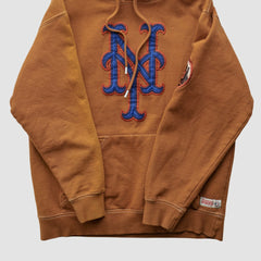 New York Mets Stitches 2000s Hooded Pullover Sweatshirt - Clay Vintage