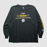 Pittsburgh Steelers NFL 2007 Long Sleeve T-shirt - Black Vintage discount
