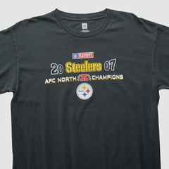 Pittsburgh Steelers NFL 2007 Long Sleeve T-shirt - Black Vintage discount