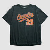 Baltimore Orioles Majestic 2000s T-shirt - Black Vintage