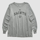New Orleans Saints NFL Long Sleeve T-shirt - Heather Gray Vintage for sale