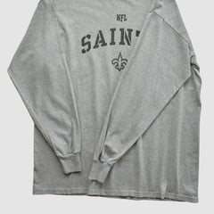 New Orleans Saints NFL Long Sleeve T-shirt - Heather Gray Vintage for sale
