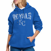 Kansas City Royals Starter Women's Lace Team Lockup Fleece Hoodie - Royal