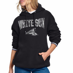 Chicago White Sox Starter Women's Lace Team Lockup Fleece Hoodie - Black