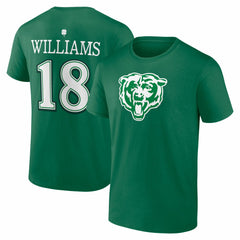 Caleb Williams Chicago Bears St. Patrick's Day Icon Name & Number T-Shirt - Green sale