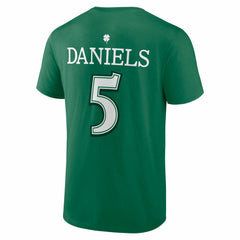 Jayden Daniels Washington Commanders St. Patrick's Day Icon Name & Number T-Shirt - Green discount