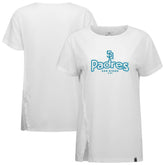 San Diego Padres Levelwear Women's Blue Haven Influx Cornerstone T-Shirt - White