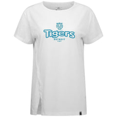 Detroit Tigers Levelwear Women's Blue Haven Influx Cornerstone T-Shirt - White