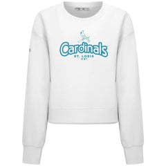 St. Louis Cardinals Levelwear Women's Judd Cornerstone Cropped Sweatshirt - White