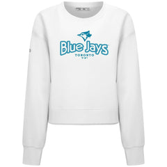 Toronto Blue Jays Levelwear Women's Judd Cornerstone Cropped Sweatshirt - White