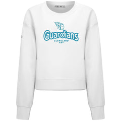 Cleveland Guardians Levelwear Women's Judd Cornerstone Cropped Sweatshirt - White