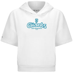 San Francisco Giants Levelwear Women's Amber Short Sleeve Cornerstone Hoodie - White