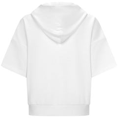 Cleveland Guardians Levelwear Women's Amber Short Sleeve Cornerstone Hoodie - White
