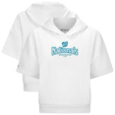 Washington Nationals Levelwear Women's Amber Short Sleeve Cornerstone Hoodie - White