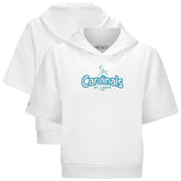 St. Louis Cardinals Levelwear Women's Amber Short Sleeve Cornerstone Hoodie - White