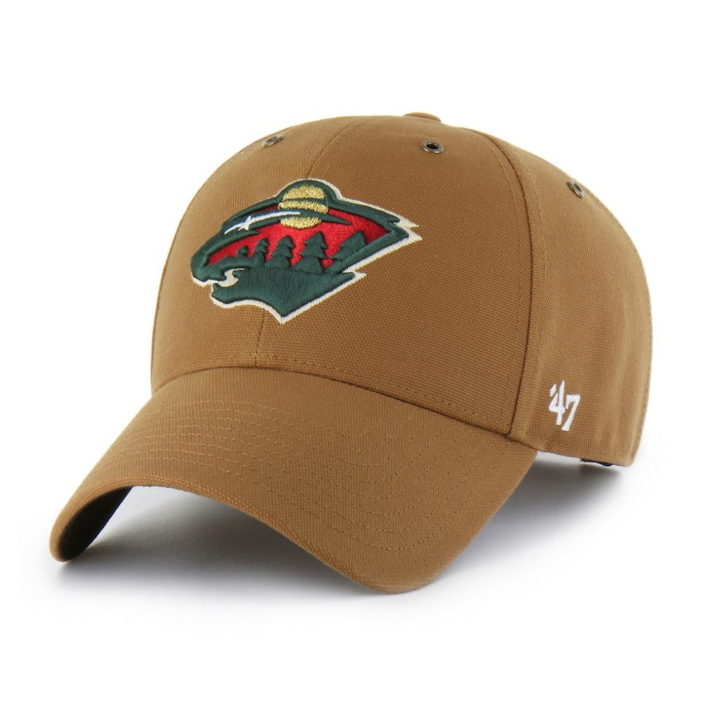 Minnesota Wild Carhartt x '47 MVP Structured Adjustable Hat Tan