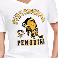 Pittsburgh Penguins Starter Women's Tough Puck T-Shirt White