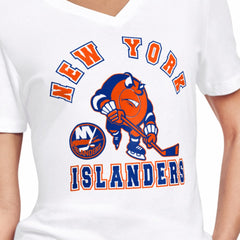 New York Islanders Starter Women's Tough Puck T-Shirt White