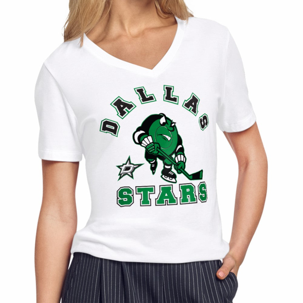 Dallas Stars Starter Women's Tough Puck T-Shirt White
