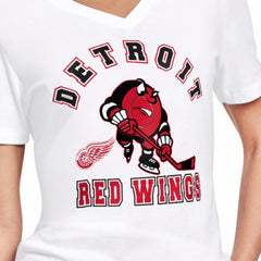 Detroit Red Wings Starter Women's Tough Puck T-Shirt White