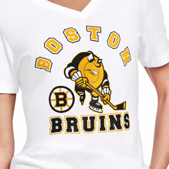 Boston Bruins Starter Women's Tough Puck T-Shirt White