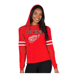 Detroit Red Wings Concepts Sport Women's Marathon Long-Sleeve Hooded T-Shirt Red
