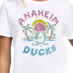 Anaheim Ducks Starter Women's Tonal Beach T-Shirt White