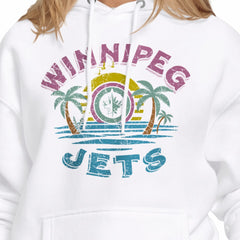 Winnipeg Jets Starter Women's Tonal Beach Hoodie White