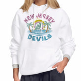 New Jersey Devils Starter Women's Tonal Beach Hoodie White