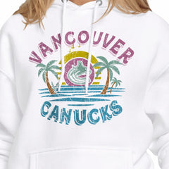 Vancouver Canucks Starter Women's Tonal Beach Hoodie White