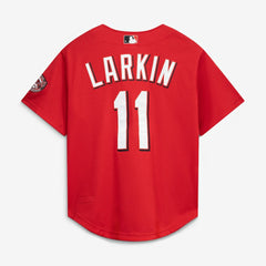 Barry Larkin Cincinnati Reds Throwback Cooperstown Mesh Batting Practice Jersey - Red | Mitchell & Ness