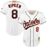 Cal Ripken Baltimore Orioles Home Authentic Jersey - White | Mitchell & Ness