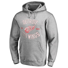 Detroit Red Wings Heritage Pullover Hoodie Ash