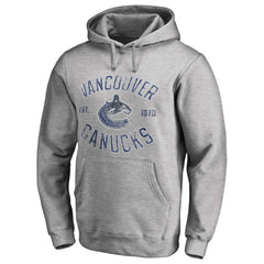 Vancouver Canucks Heritage Pullover Hoodie Ash