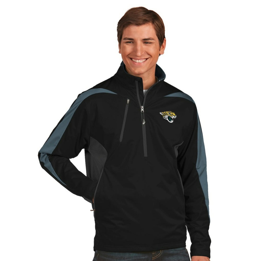 Jacksonville Jaguars Antigua Discover Desert Dry Xtra-Lite Half-Zip Jacket - Black discount