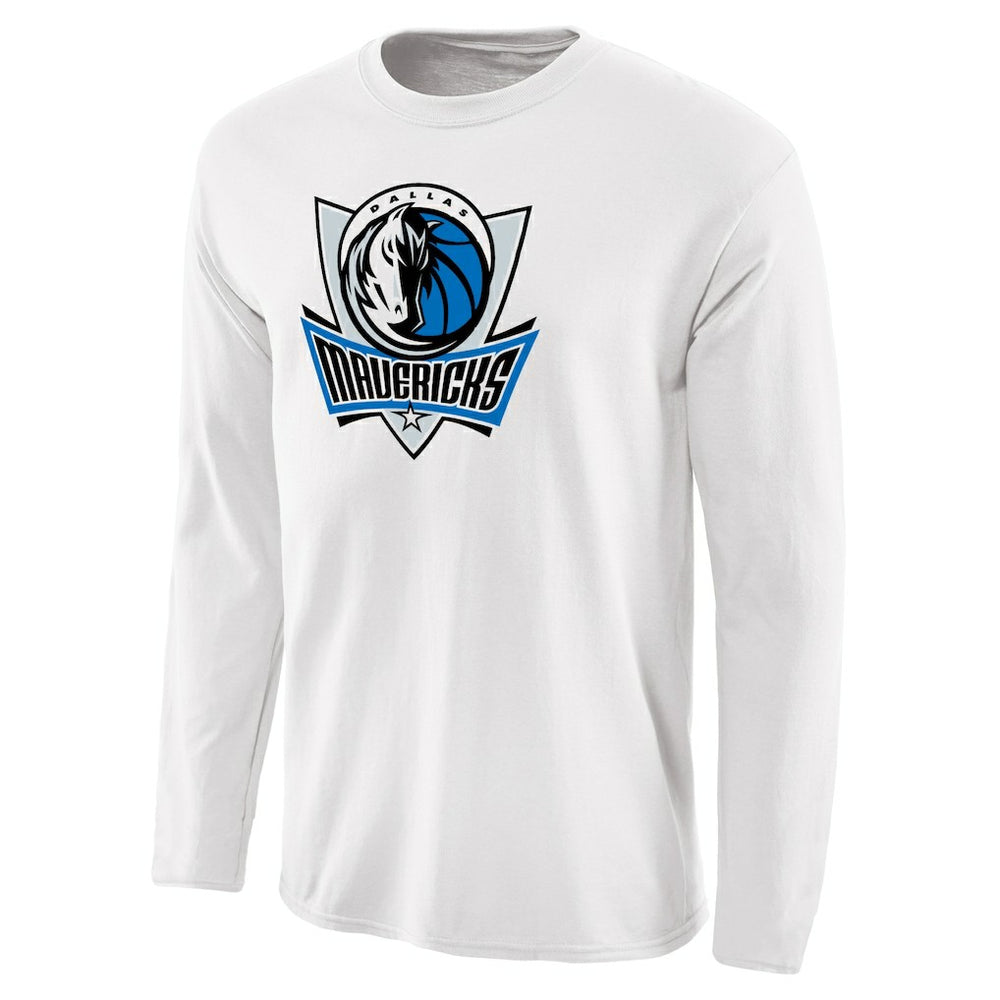 Dallas Mavericks Primary Logo Long Sleeve T-Shirt sale - White sale