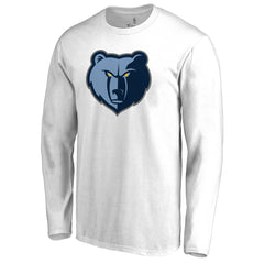 Memphis Grizzlies Primary Logo Long Sleeve T-Shirt - White sale