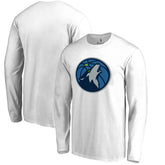 Minnesota Timberwolves Primary Logo Long Sleeve T-Shirt - White discount