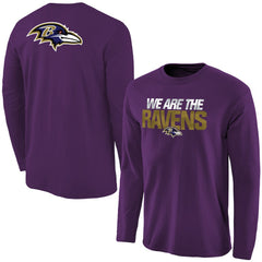 Men's Baltimore Ravens Purple Statement Long Sleeve T-Shirt for sale